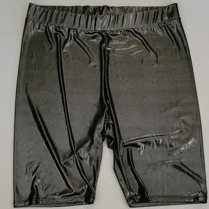 H & M Silver biker shorts that shine so cute. Large.